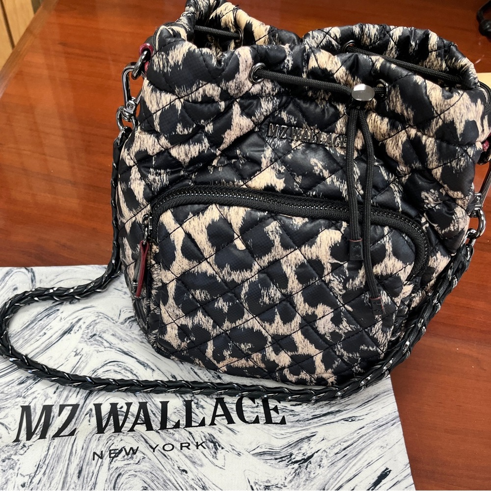 MZ Wallace Crosby drawstring bucket bag - animal print